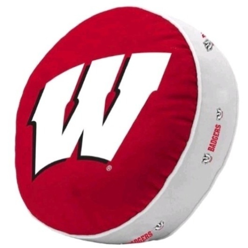 Wisconsin Badgers Logo Brands 15" Plush Pillow Cushion Motion W New in Bag 2020